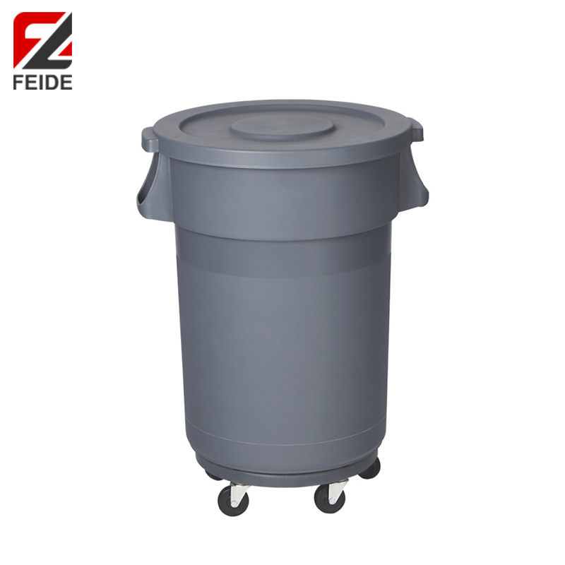 CGC-02-W  80L 120L 168L圓形垃圾儲物桶帶輪