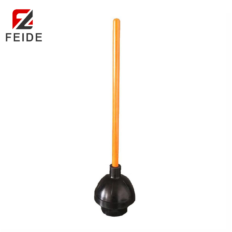 TP-02黑色橡膠馬桶柱塞黃色木棍