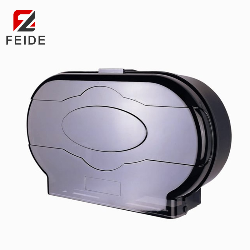 PD-10美式透明黑雙大卷壁掛式紙巾盒