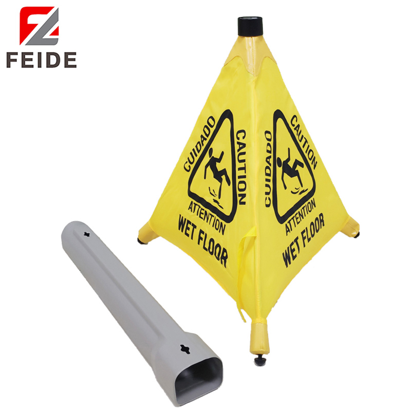 CS-10  4面彈出型可折疊尼龍布警告指示牌20英寸帶膠筒