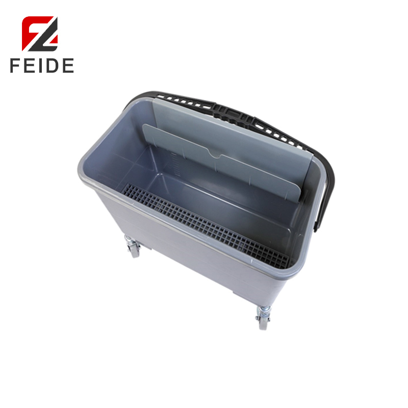 CB-24B-G灰色24升帶U槽清潔桶B型無蓋